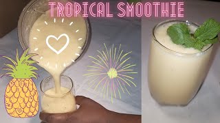 Tropical fruit smoothie pineapple orange pulp banana  shorts [upl. by Amick575]