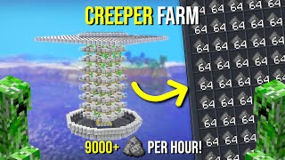 Minecrafts BEST CREEPER FARM 121  NEW  9000 PER HOUR [upl. by Kazue680]