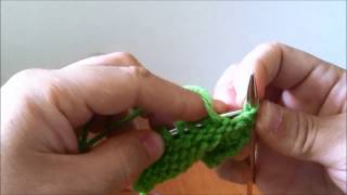 Purl Through the Back Loop Ptbl  Left Handed  English [upl. by Oicirbaf]