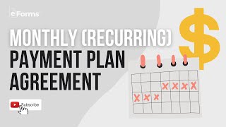 Monthly Recurring Payment Plan Agreement  EXPLAINED [upl. by Moskow]