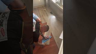 HOW TO MEASURE AND CUT ANGLES ON VINYL PLANK FLOORING INSTALLATION StepUp [upl. by Neirb368]