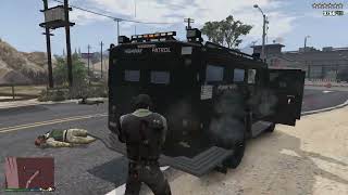 Grand Theft Auto V Bolingbroke Penitentiary Shootout  Ten Star Escape [upl. by Damaris]