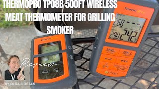 Wireless Meat Thermometer to Upgrade Your Grilling Game ThermoPro Thermometer TP08B 500FT [upl. by Ahsirak180]