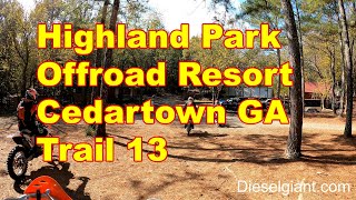 Highland Park Offroad Resort Cedartown GA 11224 Trail 13 [upl. by Nyleahs]