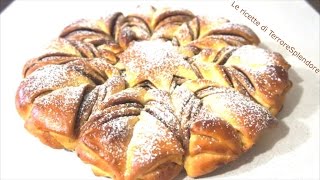 Fiore di pan brioche alla nutella  Nutella brioche flower bread recipe [upl. by Saint]