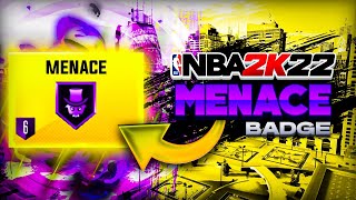 NBA 2K22 HOW TO USE THE MENACE BADGE [upl. by Yrem260]