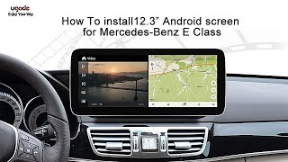 How To Install DIY MercedesBenz E Class W212 1025quot123quot Android Display screen Apple Carplay [upl. by Anaynek]