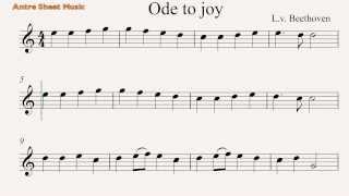 Ode an die Freude Ode to Joy  Easy Flute Sheet Music [upl. by Fiora]