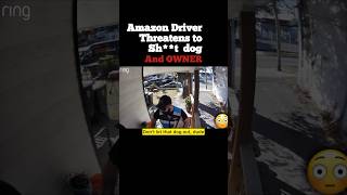 Amazon Driver Threatens Dog and Man Shorts amazon retrothesupervillain trending [upl. by Eceer]