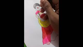 Easy drawing  stape by stape Navratri special [upl. by Kciderf178]