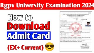 Rgpv admit card kaise nikale 2024 😎 How to download Rgpv Admit card [upl. by Leirud]