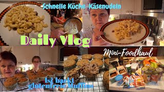 Daily Vlog  MiniFoodhaul Käsenudeln schnell kochen  Isi backt glutenfreie Muffins  Mamaalltag [upl. by Ahsitneuq648]