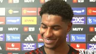 Marcus Rashford React To Rúben Amorim in post Match Interview  Manchester United 40 Everton [upl. by Murtagh733]