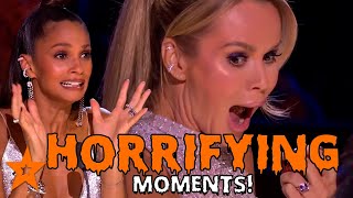 MOST HORRIFYING MOMENTS EVER on Britains Got Talent These Auditions Had The Judges SPOOKED [upl. by Einej]