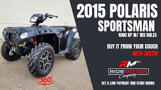 2015 Polaris Sportsman 1000 XP Ultra Low Miles [upl. by Cynth]