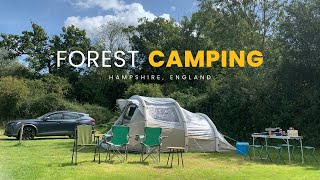 Cosy Forest Camping ASMR  Camping In The Forest  Woodland trail [upl. by Goff]