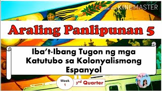 AP 5 IBAT IBANG TUGON NG MGA KATUTUBO SA KOLONYALISMONG ESPANYOL with explanation [upl. by Adorl]