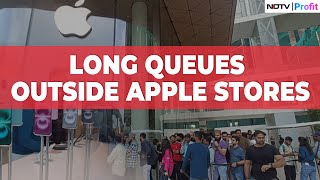 iPhone 16 Series Sale Kicks Off In India Fans Wait In Long Queues For Hours Outside Apple Store [upl. by Shaia]