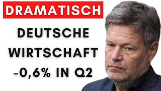 Deutschland schrumpft in Q2 um 06 zum Vorjahr [upl. by Kneeland]