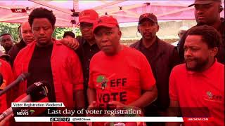 Voter Registration Weekend  Julius Malema visits voting stations in Ekurhuleni [upl. by Eiramanel]