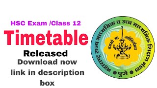 HSC FebMarch 2025 timetable Class 12 Maharashtra Board Subscribe now  Notes amp link in description [upl. by Arimahs]