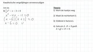 Kwadratische vergelijkingen vereenvoudigen 3 HAVO [upl. by O'Donoghue]