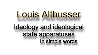 Louis Althusser  ideology and ideological state apparatuses  literary criticism  literature MA [upl. by Ainet]