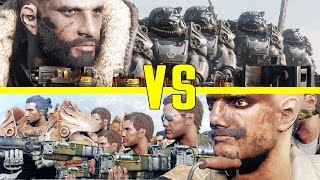 BoS Army VS Gunner Army  Elder Maxson attacks Gunner HQ  Fallout 4 NPC War [upl. by Anielram431]