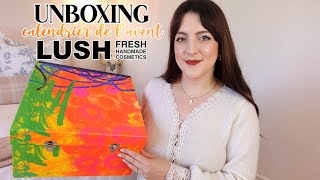 UNBOXING Calendrier de lAvent LUSH 2022  🎅🏼 Des full sizes 🥳 Contenu amp infos   LOdoesmakeup [upl. by Eadrahc]