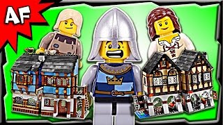 Lego Castle MEDIEVAL MARKET VILLAGE 10193 Stop Motion Build Review [upl. by Lemart]