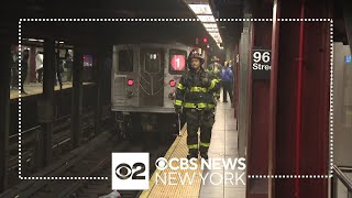 Live NYC subway collision and derailment [upl. by Lacee325]