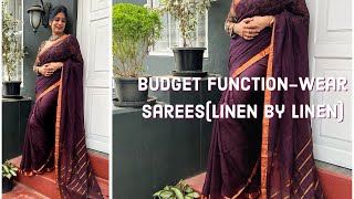 Budget Functionwear SareesLinen by Linen [upl. by Jecho]