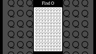 Can You Find O in 5 seconds quiz iqquest iqtest [upl. by Ahsinwad]