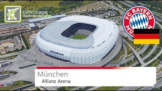 Allianz Arena  Bayern München  2012 UEFA Champions League Final  UEFA Euro 2020  Google Earth [upl. by Rento868]