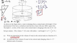 Related Rates FRQ 1995 AB 5 1995 BC 3 [upl. by Adalie]