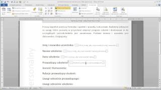 Word  Formularze [upl. by Adnak]
