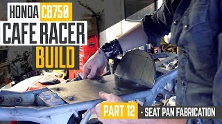 Honda CB750 Cafe Racer Part 12  Fabricating a new seat pan [upl. by Ahtabat]