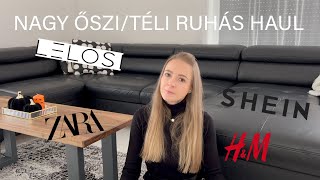 Nagy ŐsziTéli Ruhás Kiegészítős Haul ZARA HampM SHEIN LELOSI [upl. by Emmy]