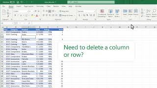 excel video Insert or delete rows and columns [upl. by Atileda]