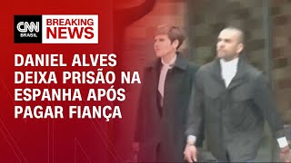 Daniel Alves deixa prisão na Espanha após pagar fiança  BRASIL MEIODIA [upl. by Atinid]