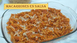 MACARRONES en SALSA con CARNE PICADA en Monsieur Cuisine Thermomix Mambo Macarrones con Tomate [upl. by Aitas]