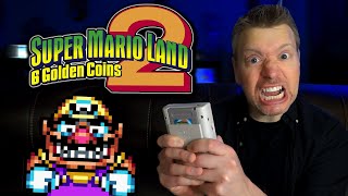 WARIO vs IRATE GAMER Super Mario Land 2 6 Golden Coins  GAMEBOY Video Game Review [upl. by Luthanen]