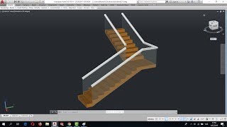 Autocad 3 Boyutlu Çizim 8 ve Autocad Render  Autocad Eğitimi  Merdiven [upl. by Adnauqahs]