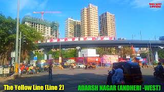 Line 2A MUMBAI Metro wondering at Adarsh Nagar Andheri West mumbaimetro railwaylovers9997 [upl. by Adiaj384]