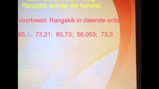 Graad 7 Desimale breuke vergelyk en rangskik video 1 wiskvaw [upl. by Wilmar231]