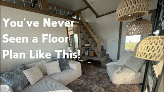 Tiny House with NEVER SEEN BEFORE Floor Plan HUGE LOFT Innovative Materials Tiny Home Tour 1080p [upl. by Vivyanne]