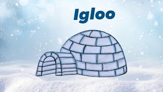 How to Draw Igloo  Easy Igloo Drawing [upl. by Anisamoht729]