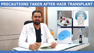 What precautions Taken after Hair Transplant  Explained by DrKiran Chotaliya PartI [upl. by Leesa543]