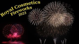 2023 Royal Cosmetics Waikiki Fireworks Display 4K  36th Anniversary  Waikiki Oahu Hawaii [upl. by Zaria]