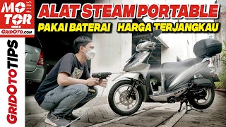 Tes Alat Cuci Steam Motor Portable Pakai Baterai  Gridoto Tips [upl. by Adekram]